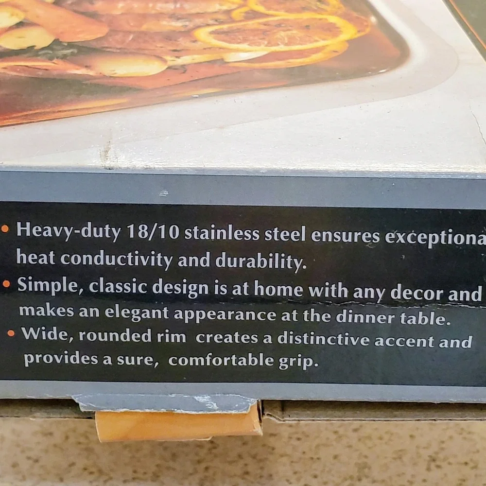 2 VTG New Farberware Classic Oven Roaster Stainless Steel Lifetime Warranty Box